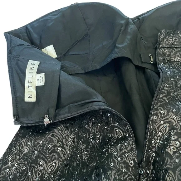 NITELINE Vintage Black Strapless Cocktail  Dress 
Sz 6​​ - Picture 5 of 12